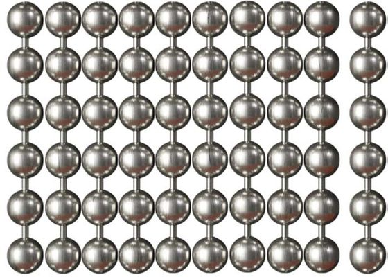 Rideau de perles métalliques en acier inoxydable de 2 mm à 12 mm de diamètre pour séparateur d'espace