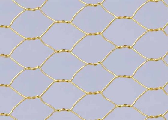 Grillage hexagonal en laiton/cuivre/bronze de couleur vive