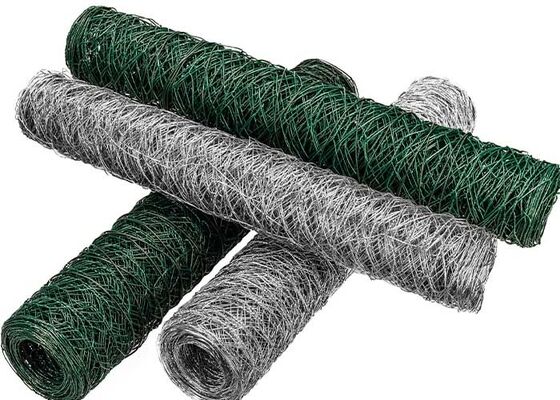 Réseaux de volaille galvanisés, revêtus de PVC et en acier inoxydable