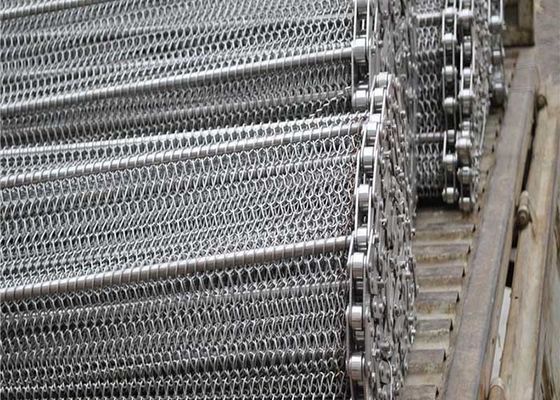 acier inoxydable de la bande de conveyeur d'armure équilibrée par spirale de 2.8mm à de 40mm 304