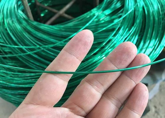 Le PVC vert jaune a enduit le fil d'acier enduit en plastique du fil 4mm de Gi