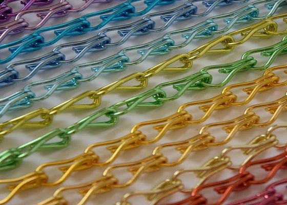 Rideau en maillon de chaîne, également appelé en tant que rideau à chaînes en chaîne d'écran ou de crochet de mouche, matériel en aluminium anodisé