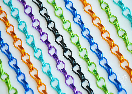 Rideau en maillon de chaîne, également appelé en tant que rideau à chaînes en chaîne d'écran ou de crochet de mouche, matériel en aluminium anodisé