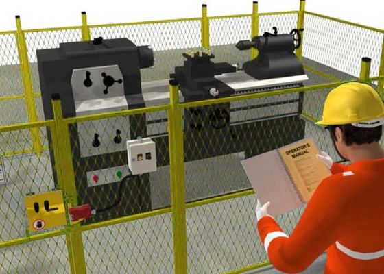 Garde augmentée de machine en métal – glissière de sécurité entre les travailleurs et les machines