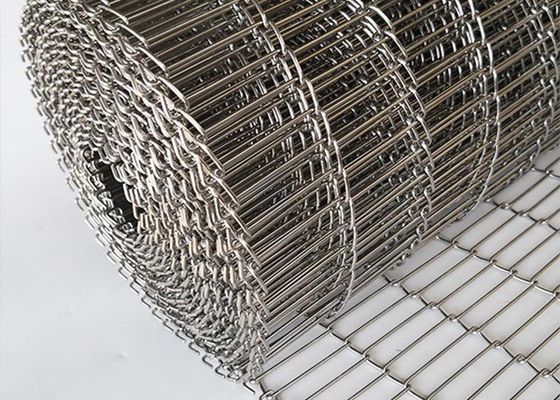 3" à 14" bande de conveyeur en métal Flex Wire Mesh Conveyor Belt plat