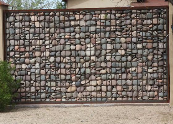 le PVC de paniers de Gabion de barrière de bruit de Gabion de largeur de 1m-5m a enduit le fil