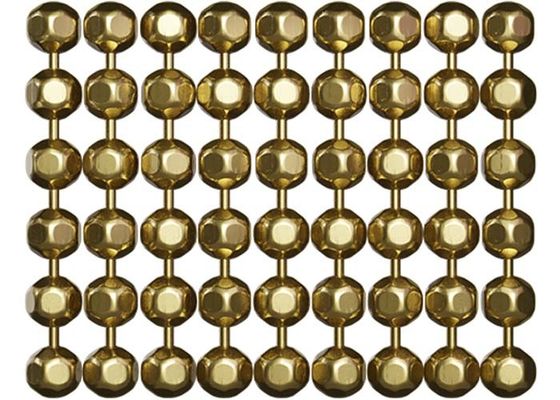 Rideau de perles métalliques en acier inoxydable de 2 mm à 12 mm de diamètre pour séparateur d'espace