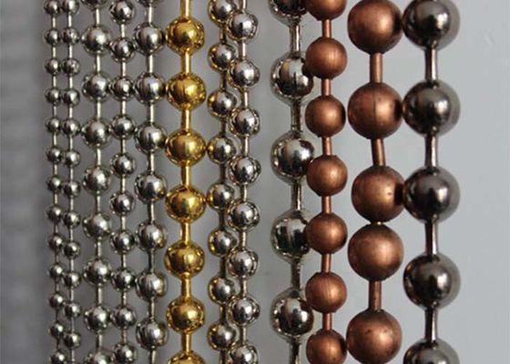 Rideau de perles métalliques en acier inoxydable de 2 mm à 12 mm de diamètre pour séparateur d'espace