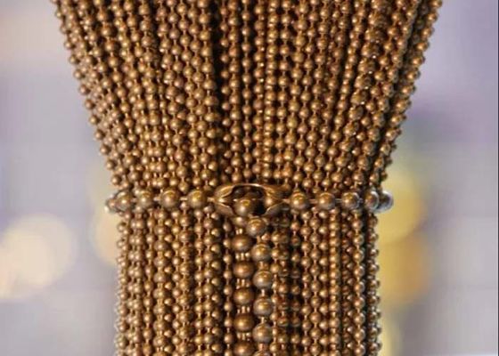 Rideau de perles métalliques en acier inoxydable de 2 mm à 12 mm de diamètre pour séparateur d'espace