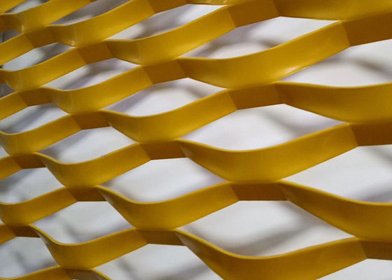 Réseau métallique étendu en aluminium revêtu de poudre pour façade de revêtement de bâtiment