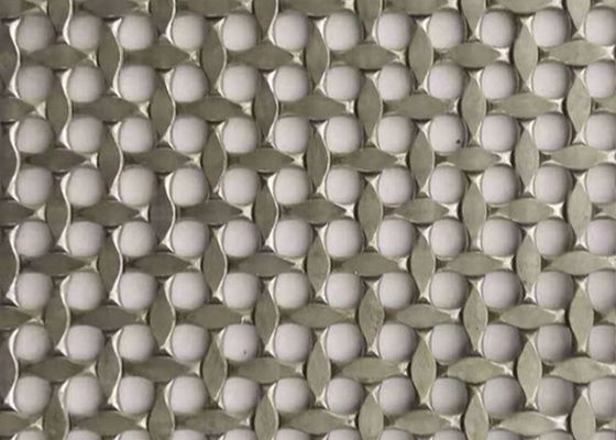 Écran de treillis métallique tissé de 1 mm en laiton ancien cramponné pour les projets architecturaux