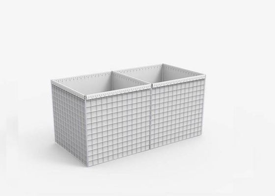 Bastion défensif 50 × 50 mm Barrière en gabion pour la défense militaire et la protection contre les inondations