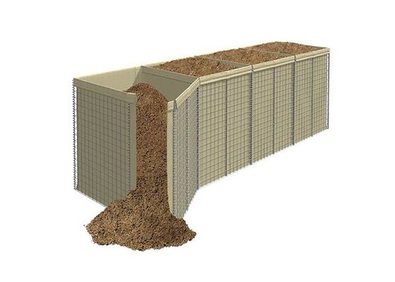 Bastion défensif 50 × 50 mm Barrière en gabion pour la défense militaire et la protection contre les inondations