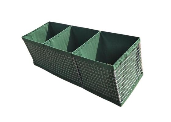 Bastion défensif 50 × 50 mm Barrière en gabion pour la défense militaire et la protection contre les inondations