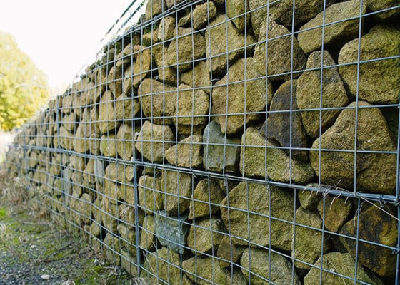 Tissus en treillis hexagonales tissés en treillis Gabion bassins simplement remplis de pierre naturelle pour les canaux