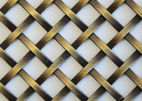 Maillage métallique architectural tissé en bronze