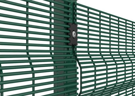Noir 358 anti-escalade grille rigide galvanisée clôture pour une plus grande résistance