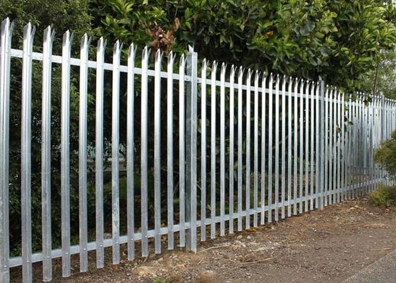 La clôture de palissade à trois points galvanisée vert à chaud avec angle pâle pour une bonne sécurité