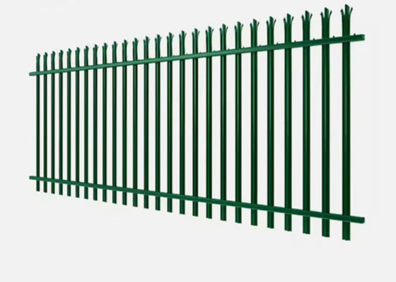 La clôture de palissade à trois points galvanisée vert à chaud avec angle pâle pour une bonne sécurité