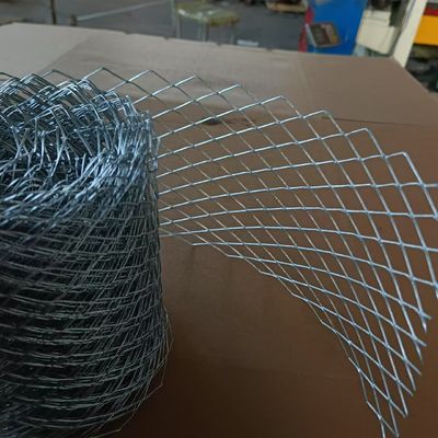 Treillis d'armature pour briques en acier galvanisé, épaisseur 0,3 mm, trou en losange 15x25 mm