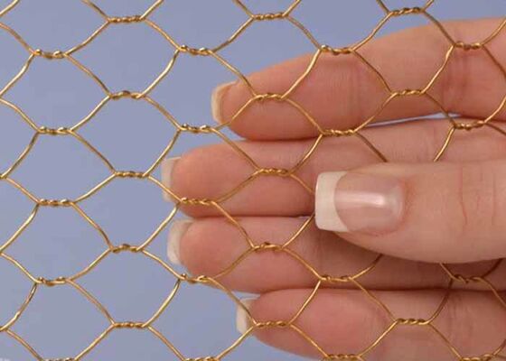 Grillage hexagonal en laiton/cuivre/bronze de couleur vive