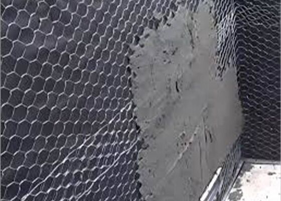 Maillage hexagonal utilisé comme maillage de stuc pour renforcer le toit et le mur