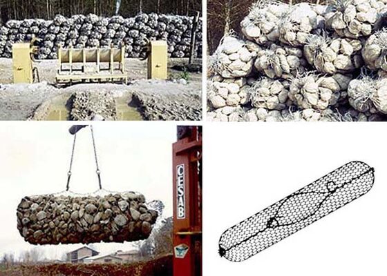 Sac Gabion - Sac Cylindrique en Pierre Résistant à la Corrosion