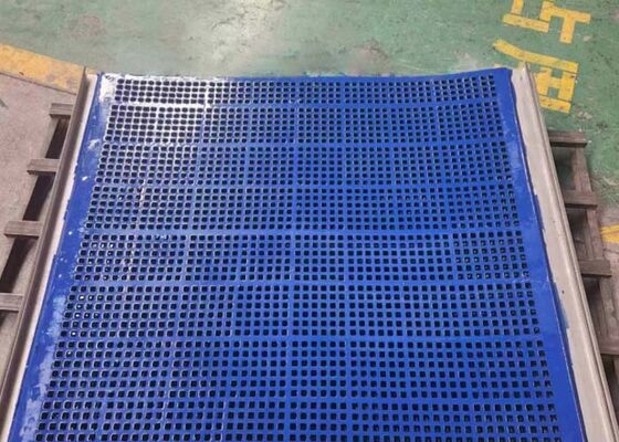 High-Elasticity Tensioned Polyurethane Screen 5.5x5.5mm Square Opening for Gold Ore Screening