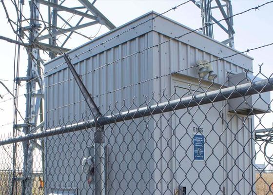 Sécurité électrique 1.8 M Chain Link Fence revêtement en vinyle