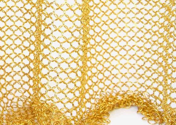 Aluminium 0,8 mm Diamètre du fil Rideau à mailles de chaîne Rings décoratifs Mesh métallique Excellente durabilité et souplesse