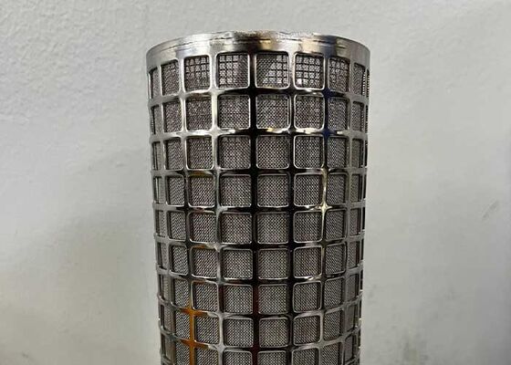 Cylindre à filtre multicouche en acier inoxydable utilisé pour filtrer les substances huileuses