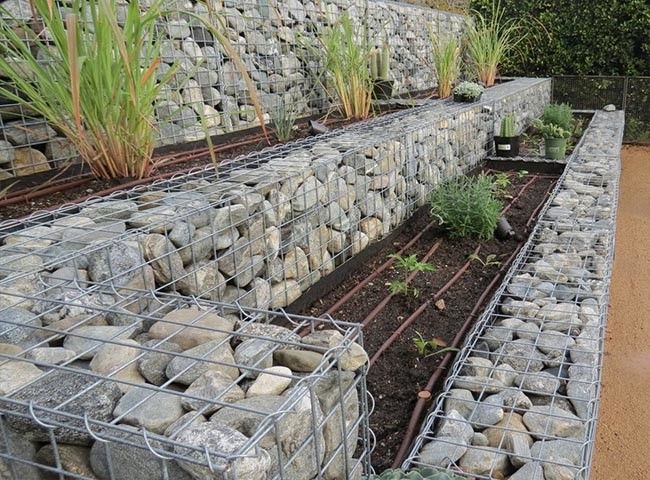 Panier soudé de gabion pour la vue de parc