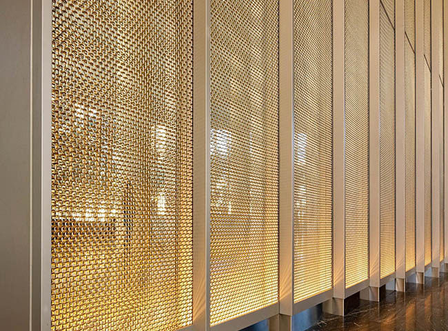 Maille rigide décorative architecturale pour la séparation de l'espace