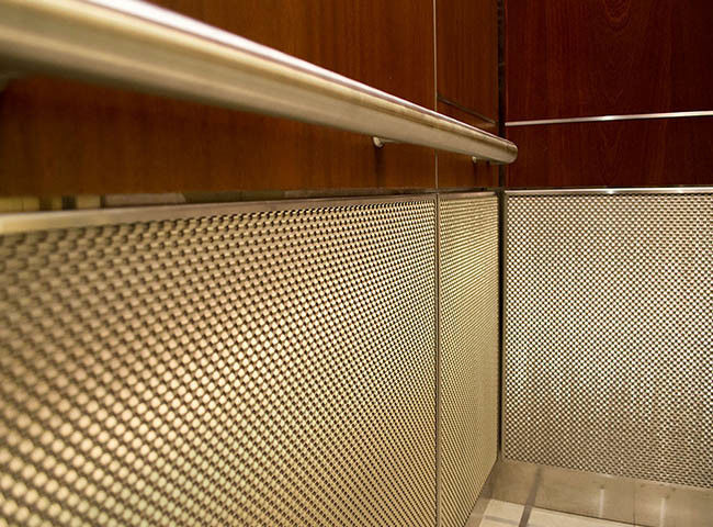 Maille rigide décorative architecturale pour des écrans de cabine d'ascenseur